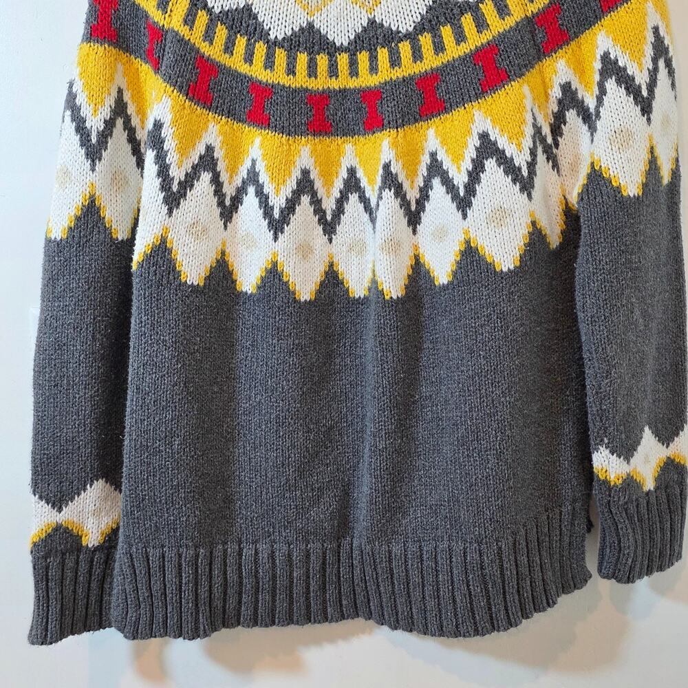 Aerie Women's Fair Isle Crewneck Sweater Oversized Nordic Cabin Size S - Picture 6 of 8